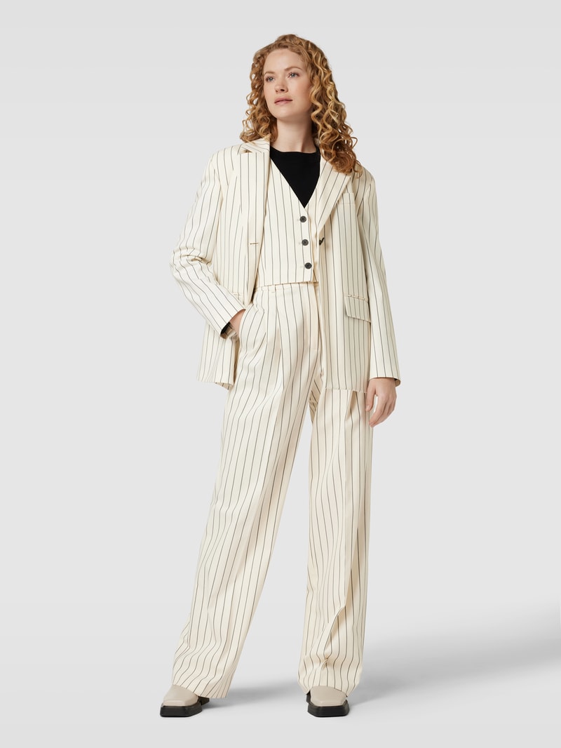 Cropped Weste aus Viskose-Mix Modell 'AURIS' in offwhite