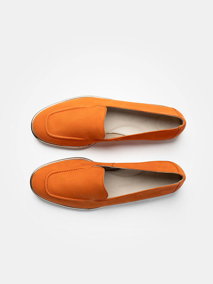 Paul Green Leder-Mokassins in Orange günstig kaufen