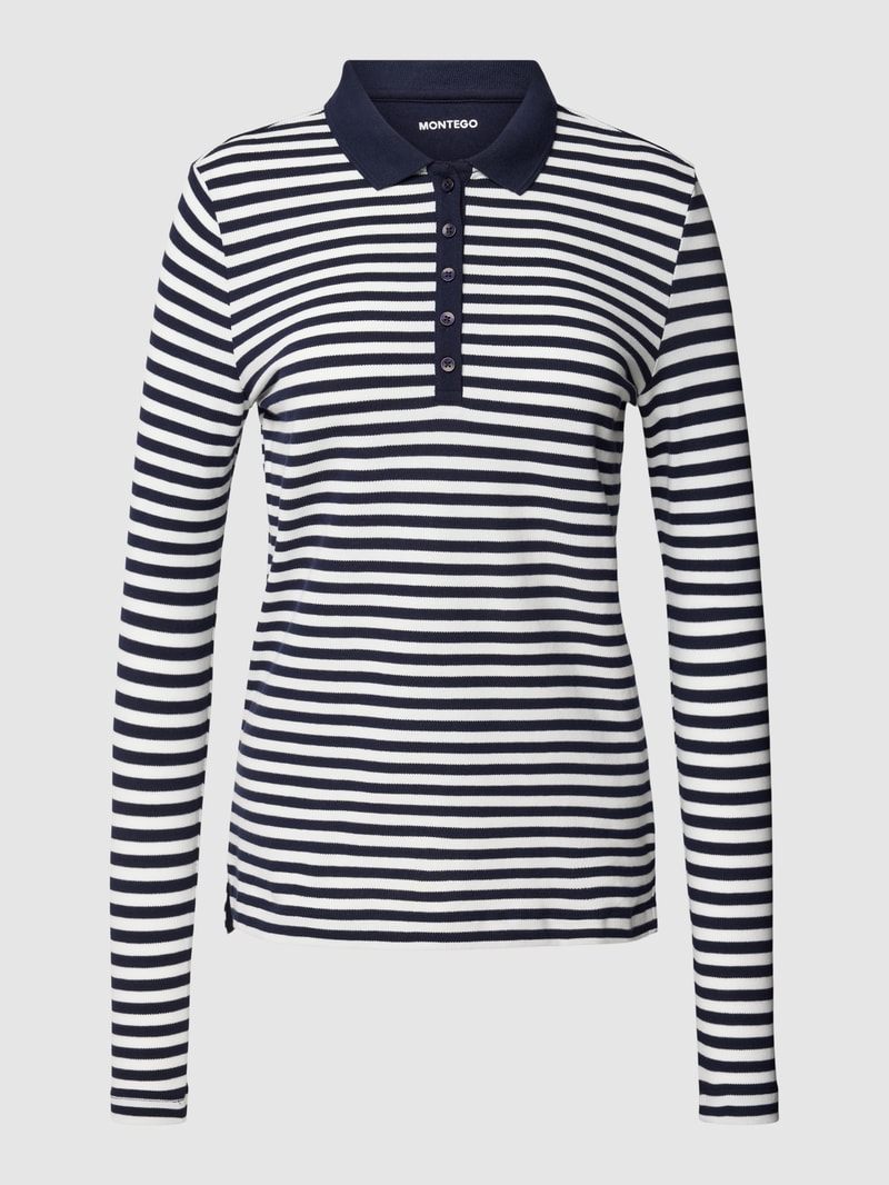 Longsleeve mit Streifenmuster in dunkelblau