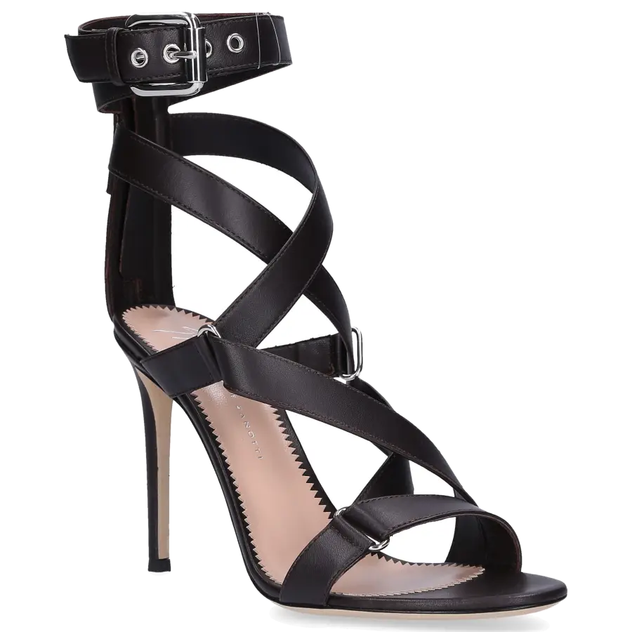 Giuseppe Zanotti - Riemchensandalen LARRISA Kalbsleder braun - braun