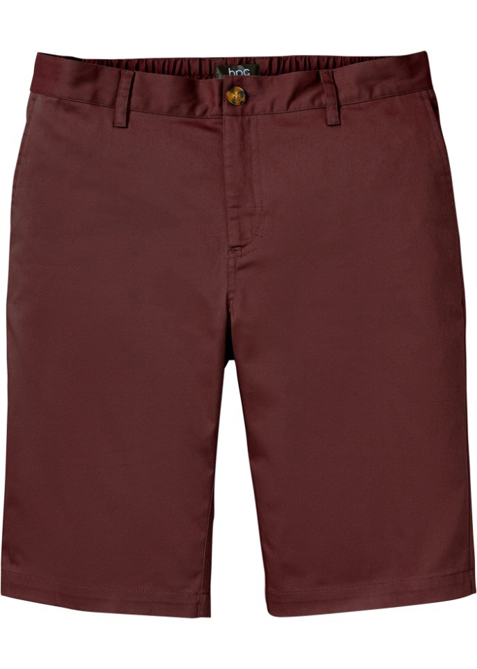 Chino-Bermuda m. Komfortschnitt und leichtem Glanz, Regular Fit