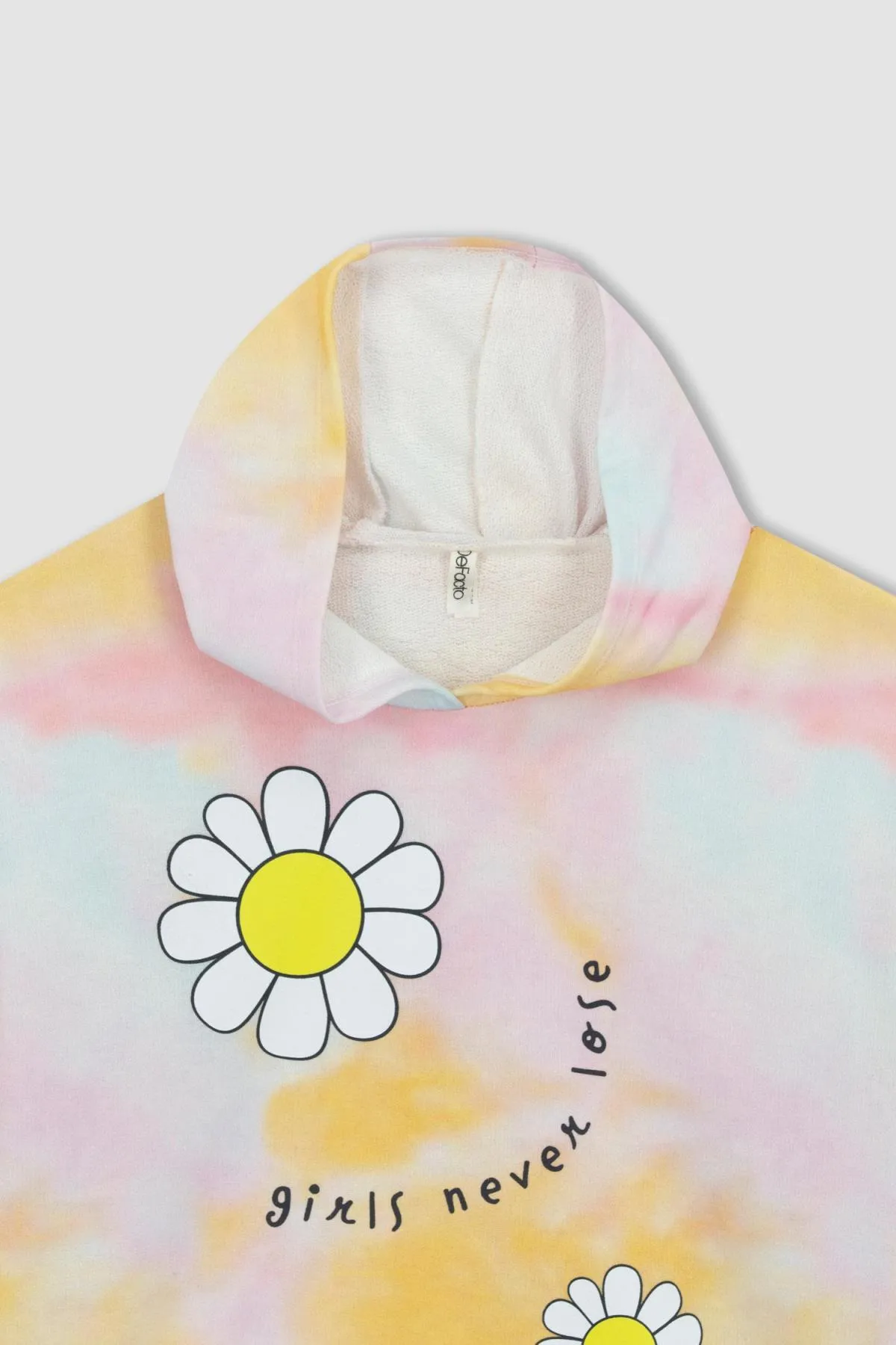 DeFacto  Dickes Mädchen-Sweatshirt mit Kapuze und Blumenmuster Z4170a623sp