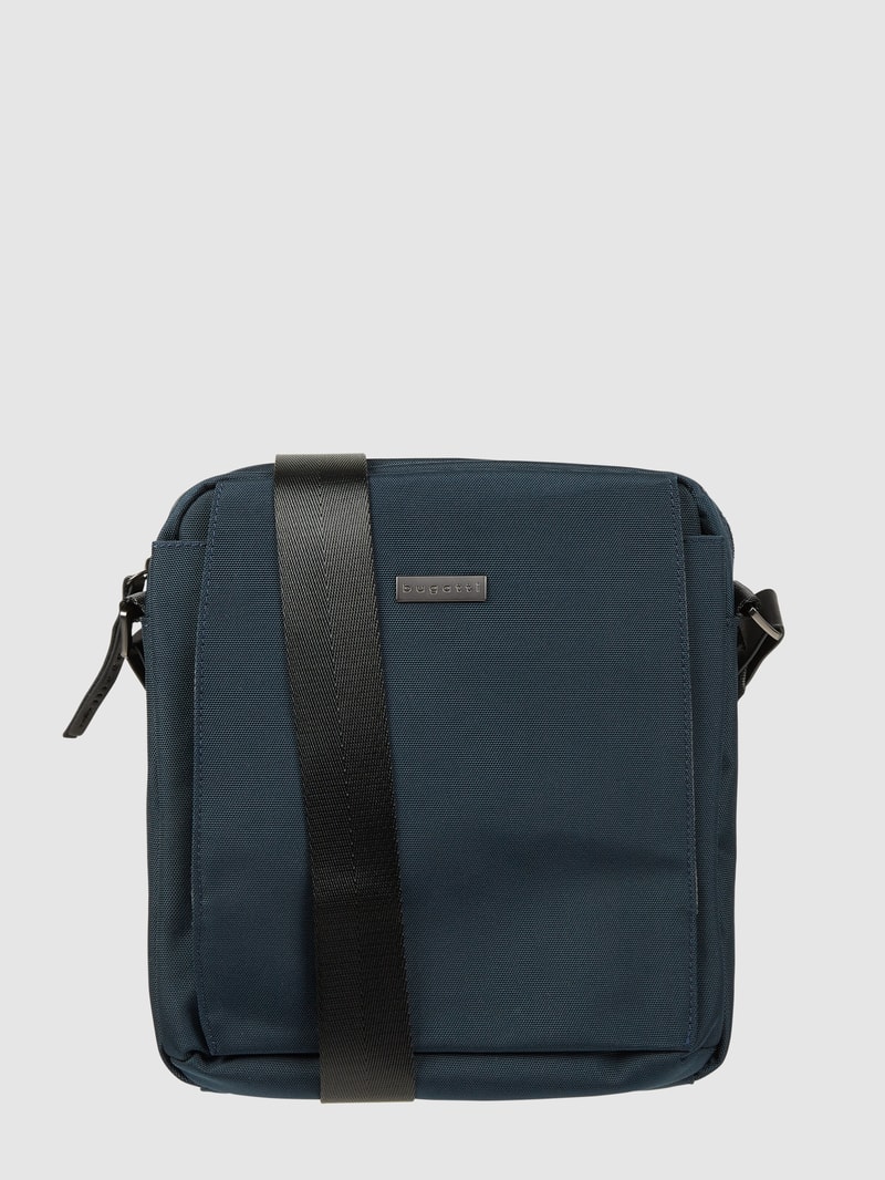 Umhängetasche mit Frontfach Modell 'Contratempo' in marineblau