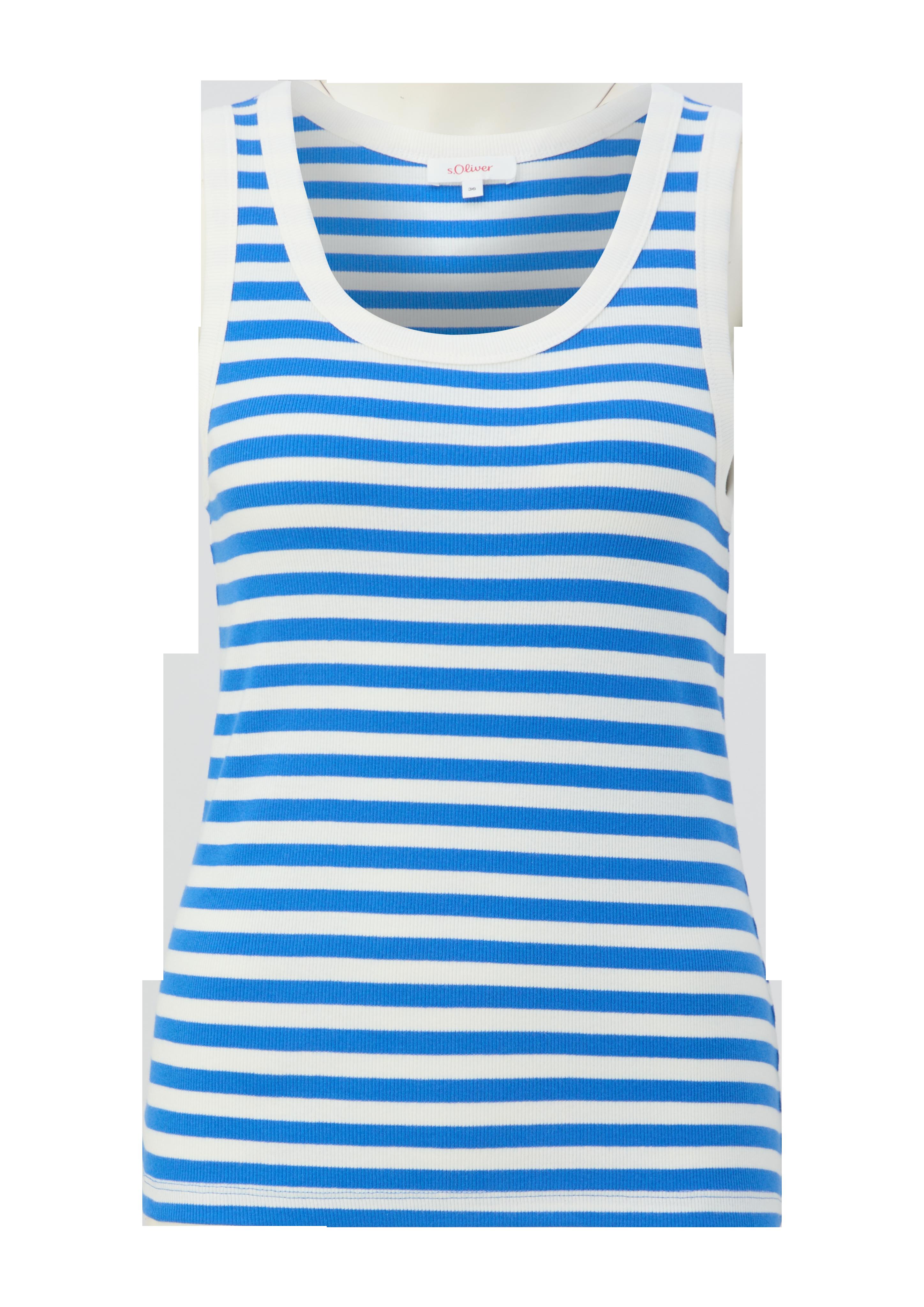 Streifentop mit Rippstruktur  2130702-55G9