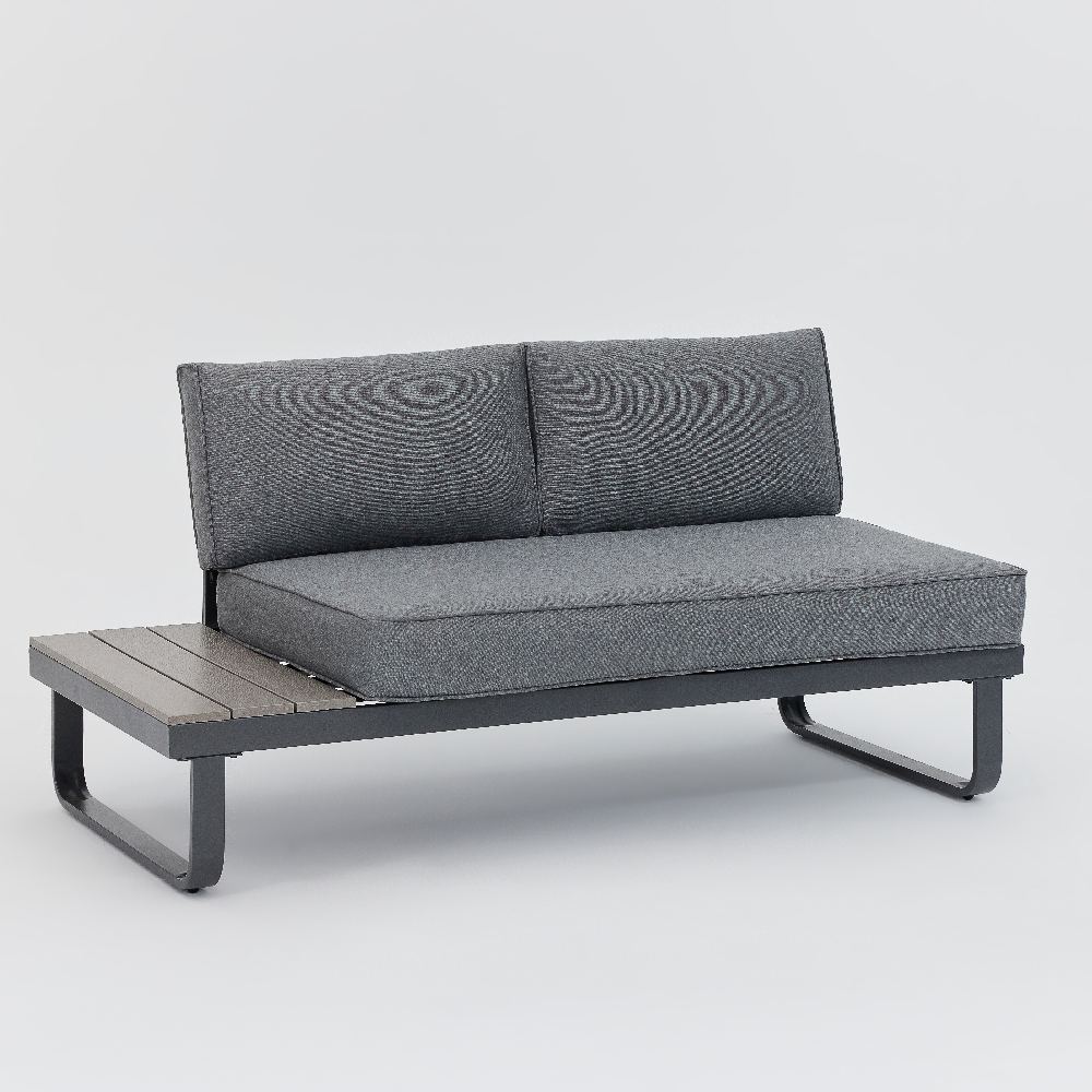 Happy Home Happy Home Ecklounge-Set 4 tlg. HGS53-GRA mit Sitzkissen in grau