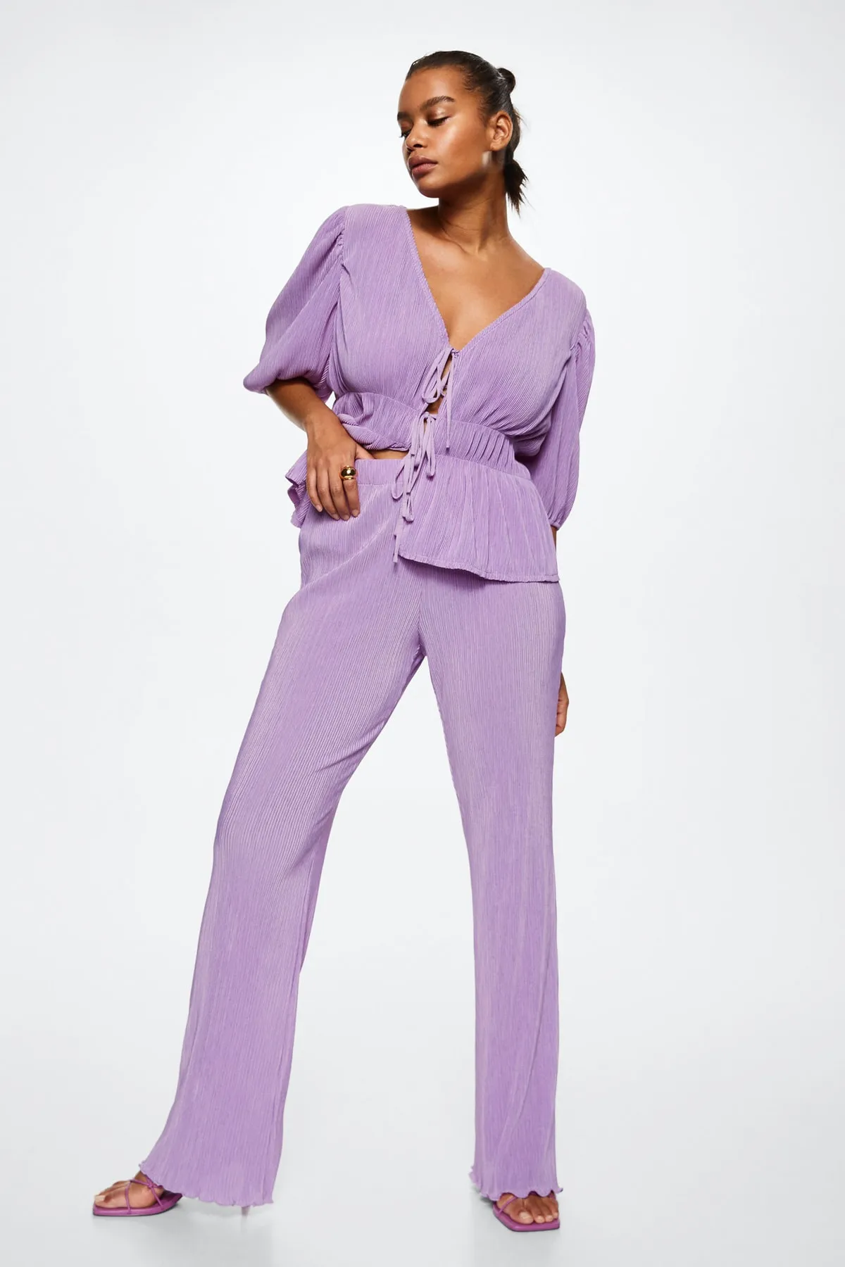 MANGO  Lila Damenhose 37082003