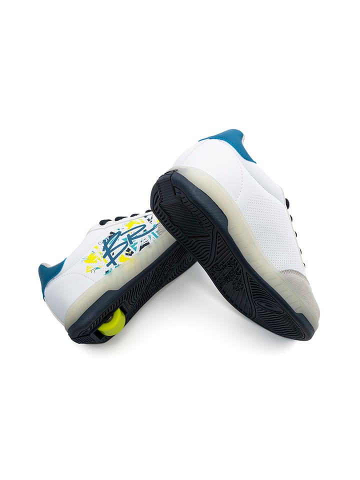 Breezy Rollers Sneakers mit Rollen in Weiß/ Gelb/ Blau günstig kaufen