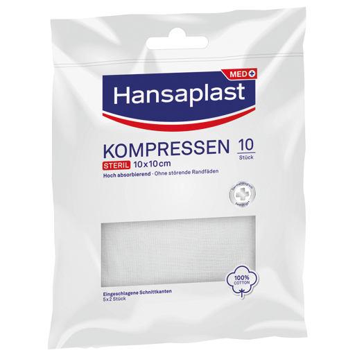 HANSAPLAST Kompressen steril 10x10 cm  5X2 St  Kompressen