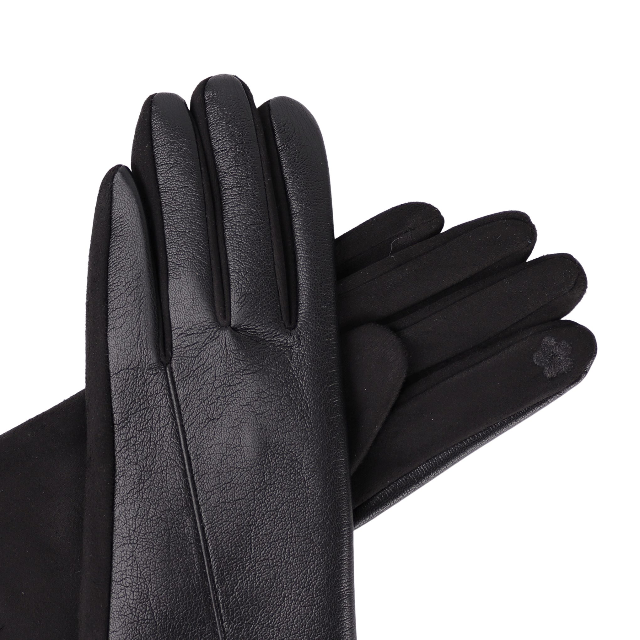 MIRROSI Lederhandschuhe Damen Touchscreen Handschuhe gefüttert Warm ONESIZE aus Veganleder sehr weich und warm ideal für Herbst oder Winter