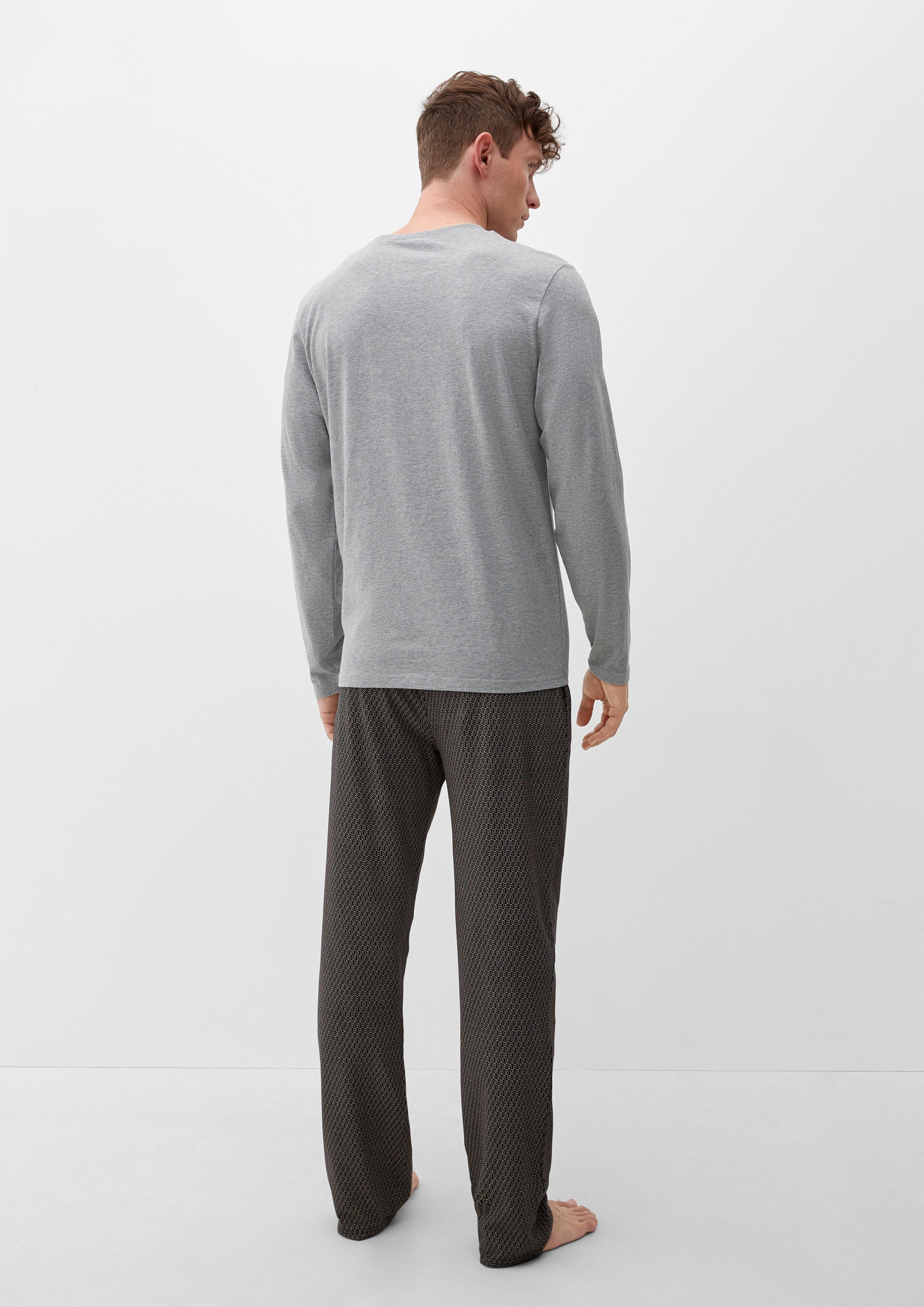 Pyjama-Shirt mit Schriftprint  6008389-95W1