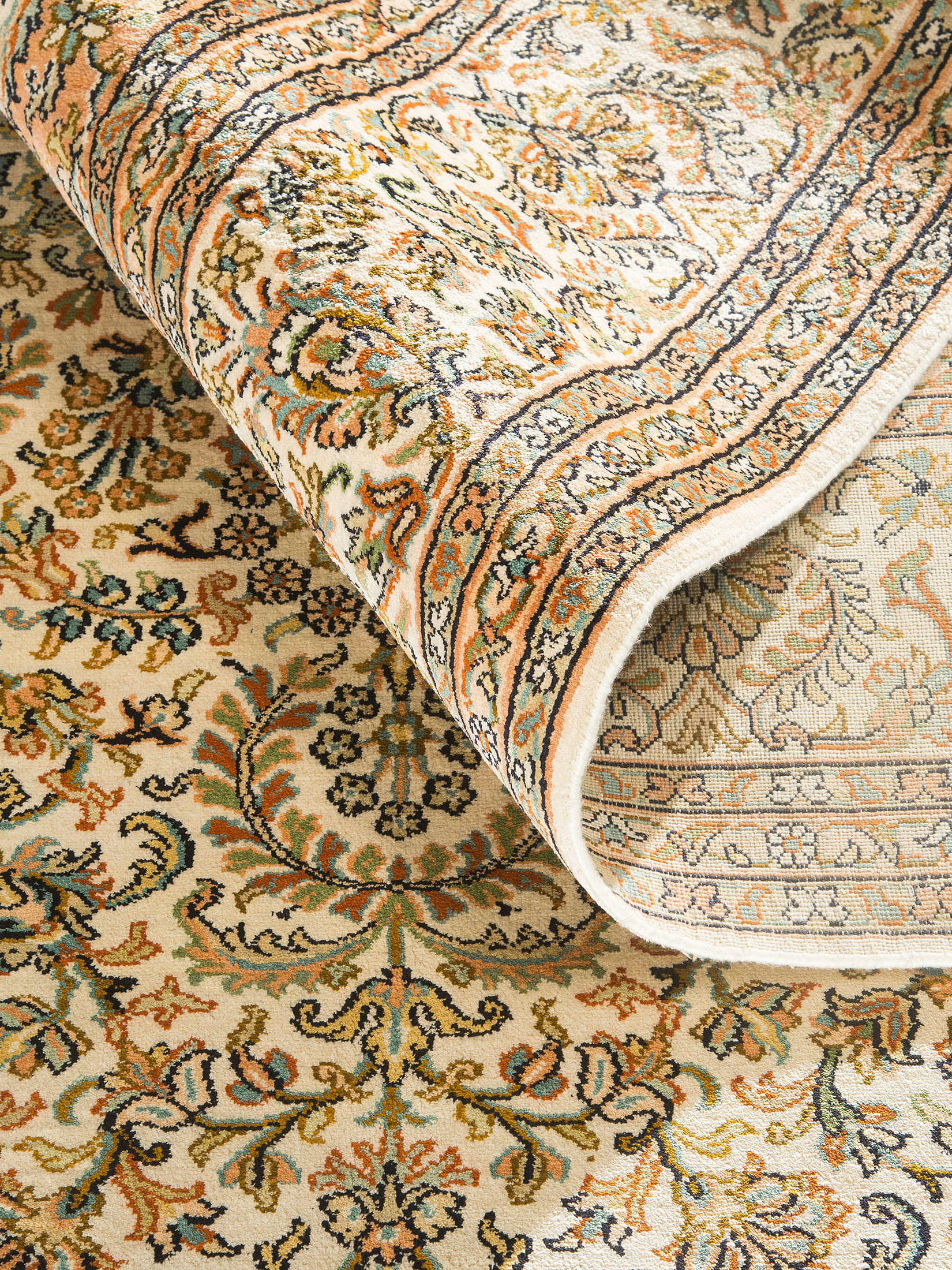 Kaschmir Seide 18/18 ca. 173 x 246 cm, Unikat / Einzelstück