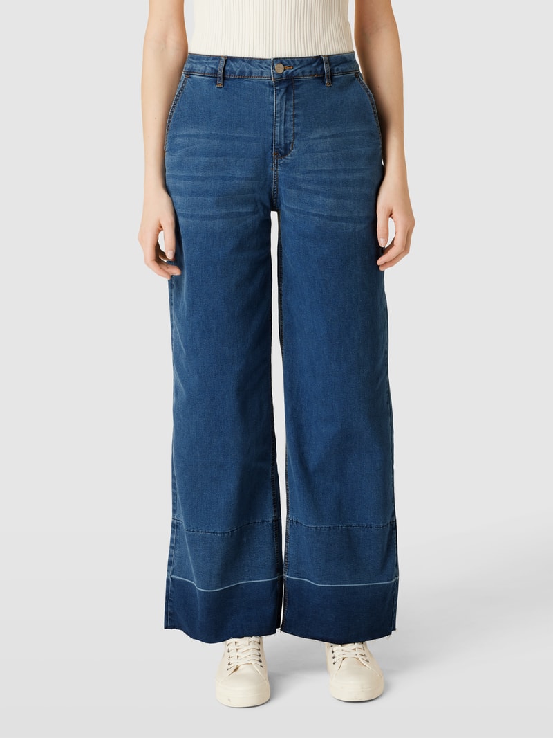 Jeans mit Label-Details in blau