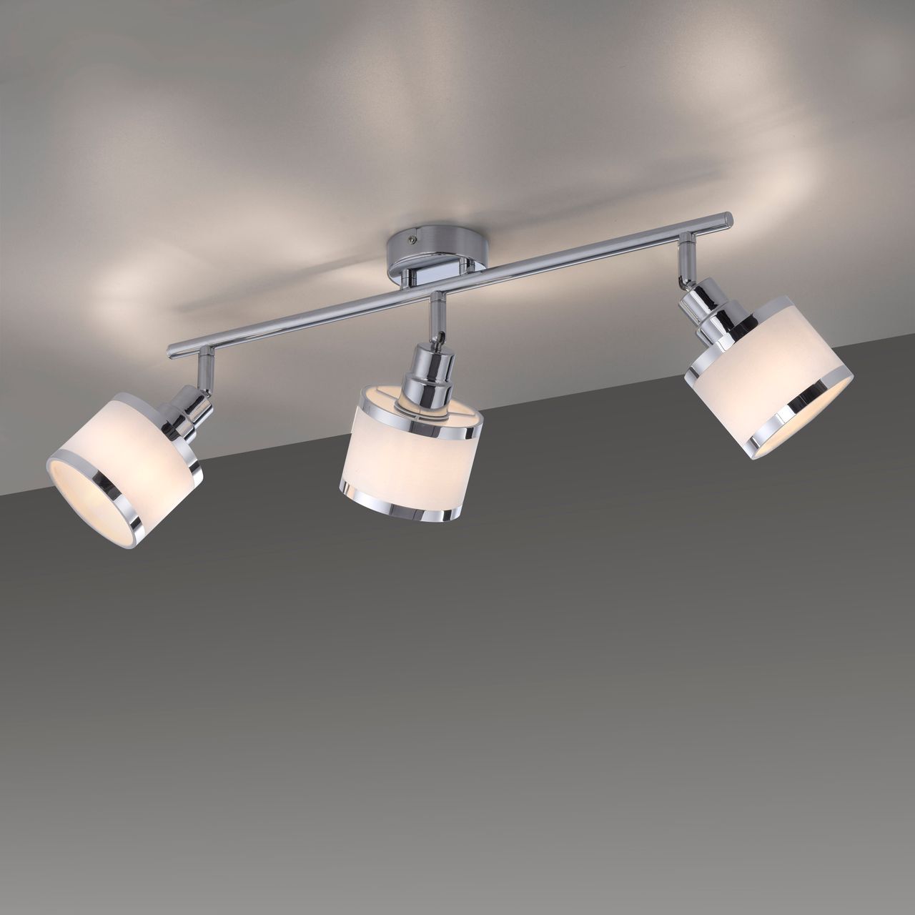 JUST LIGHT LeuchtenDirekt Deckenleuchte ACCOR,  3xE14 max. 25 W, Innenleuchte, IP20, dreh- und schwenkbar