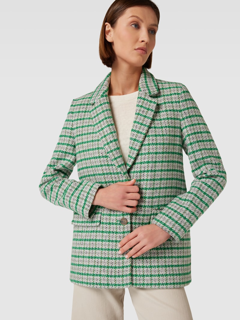 Blazer mit Allover-Muster in bottle