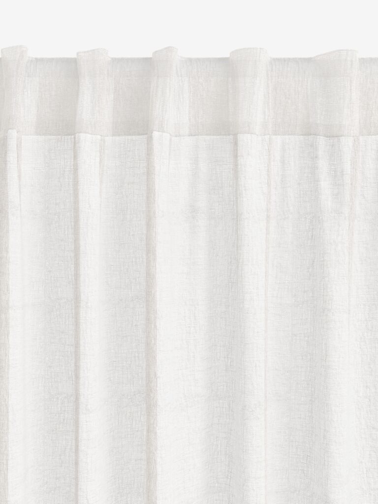 Zasłona UNNEN UNNEN 1x140x300cm biała, wygląd lnu