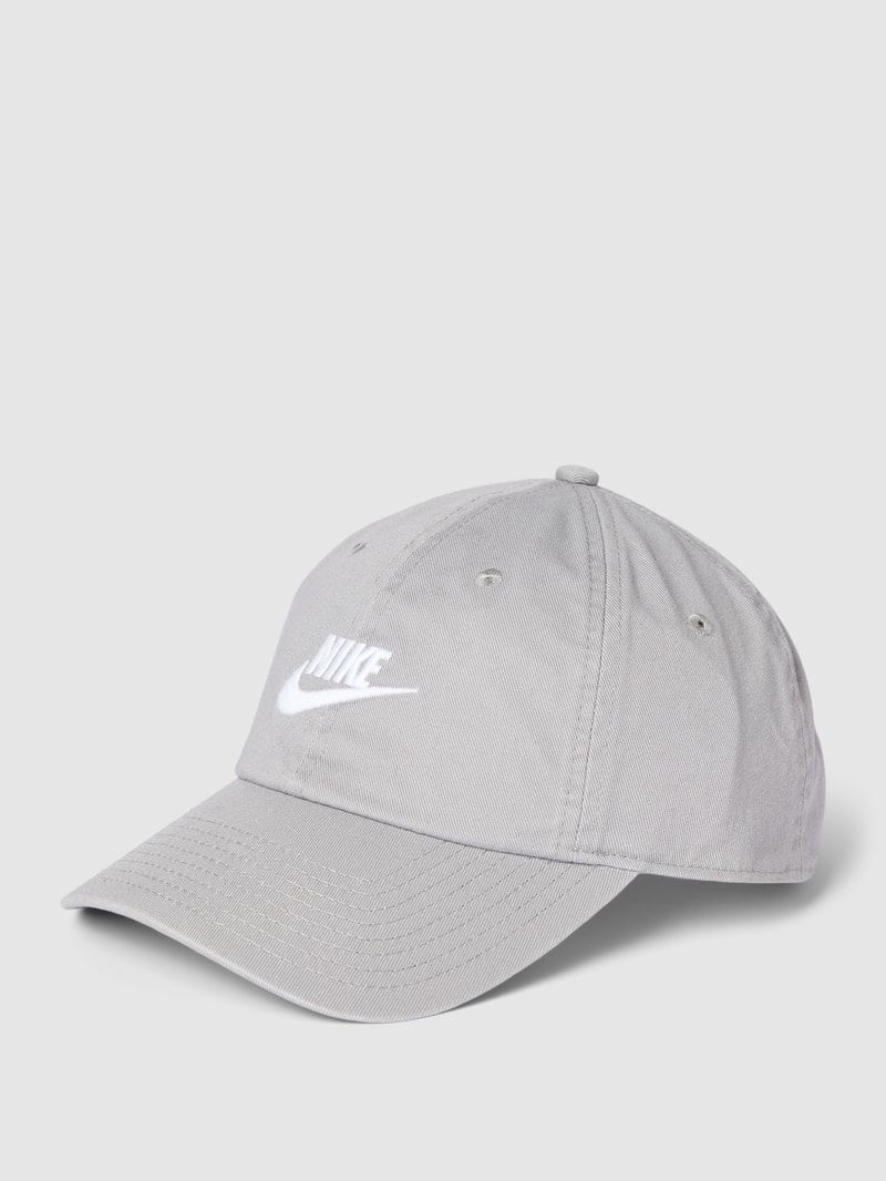 Basecap mit Label-Stitching in hellgrau