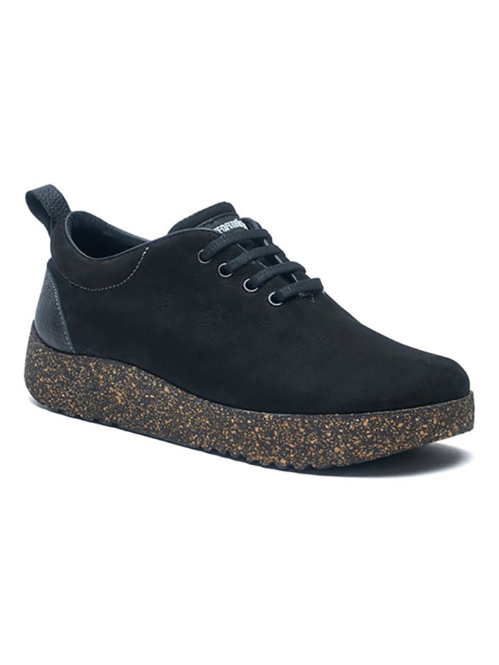 Comfortfusse Leder-Slipper in Schwarz günstig kaufen
