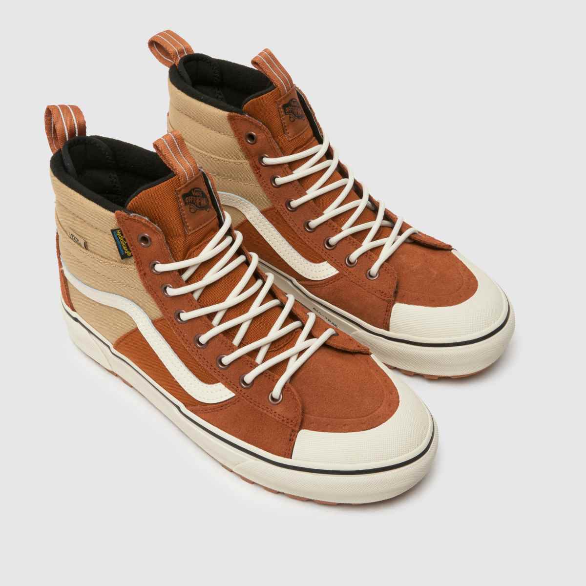 Vans – MTE SK8-Hi – Vattentäta sneakers i beige och brunt