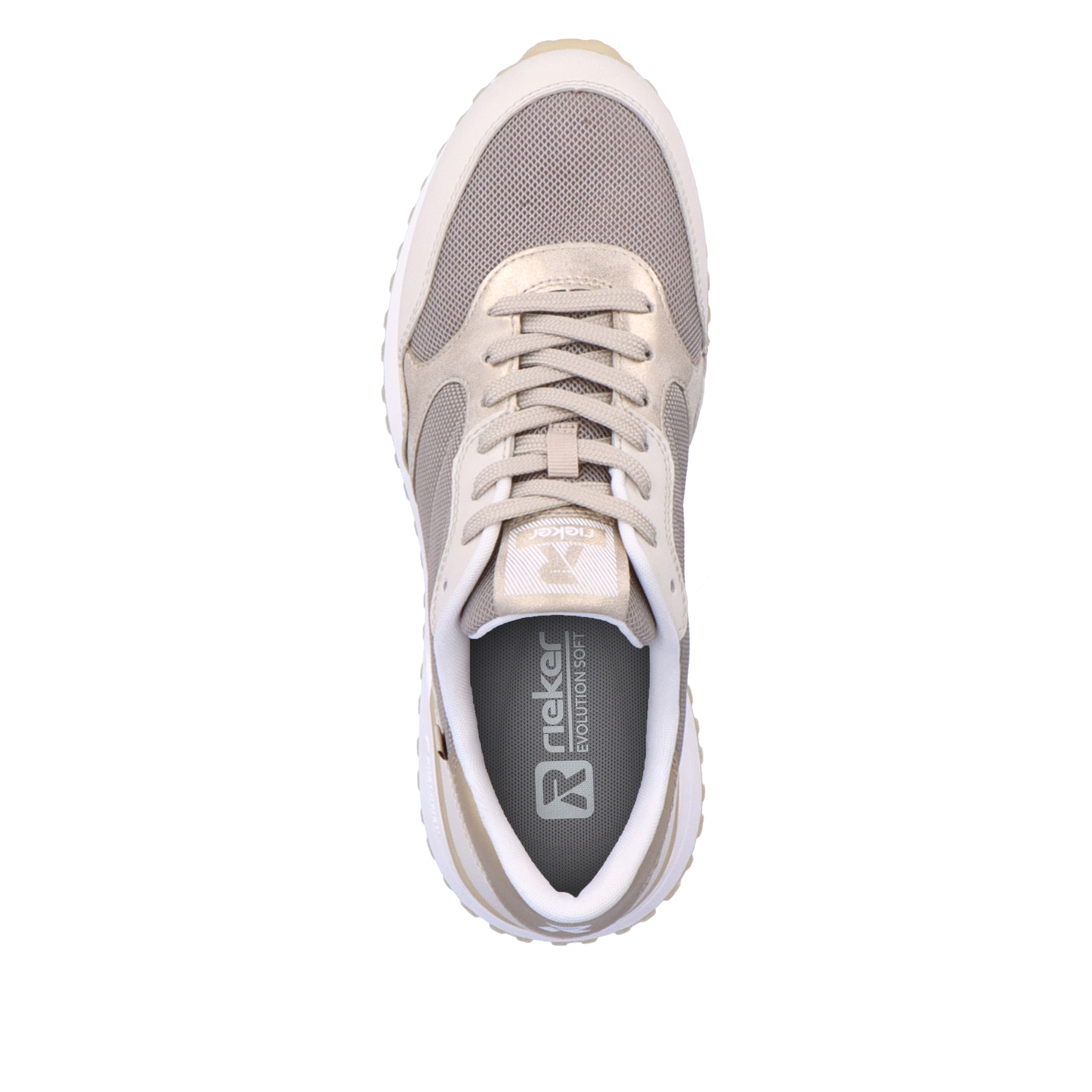 Rieker Damen Sneaker Low clay-beige rock-grey