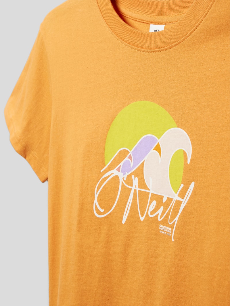 T-Shirt mit Rundhalsausschnitt Modell 'ADDY' in orange