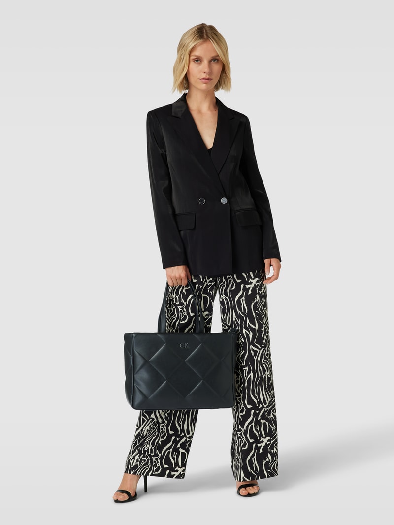 Tote Bag mit Strukturmuster Modell 'QUILT' in schwarz