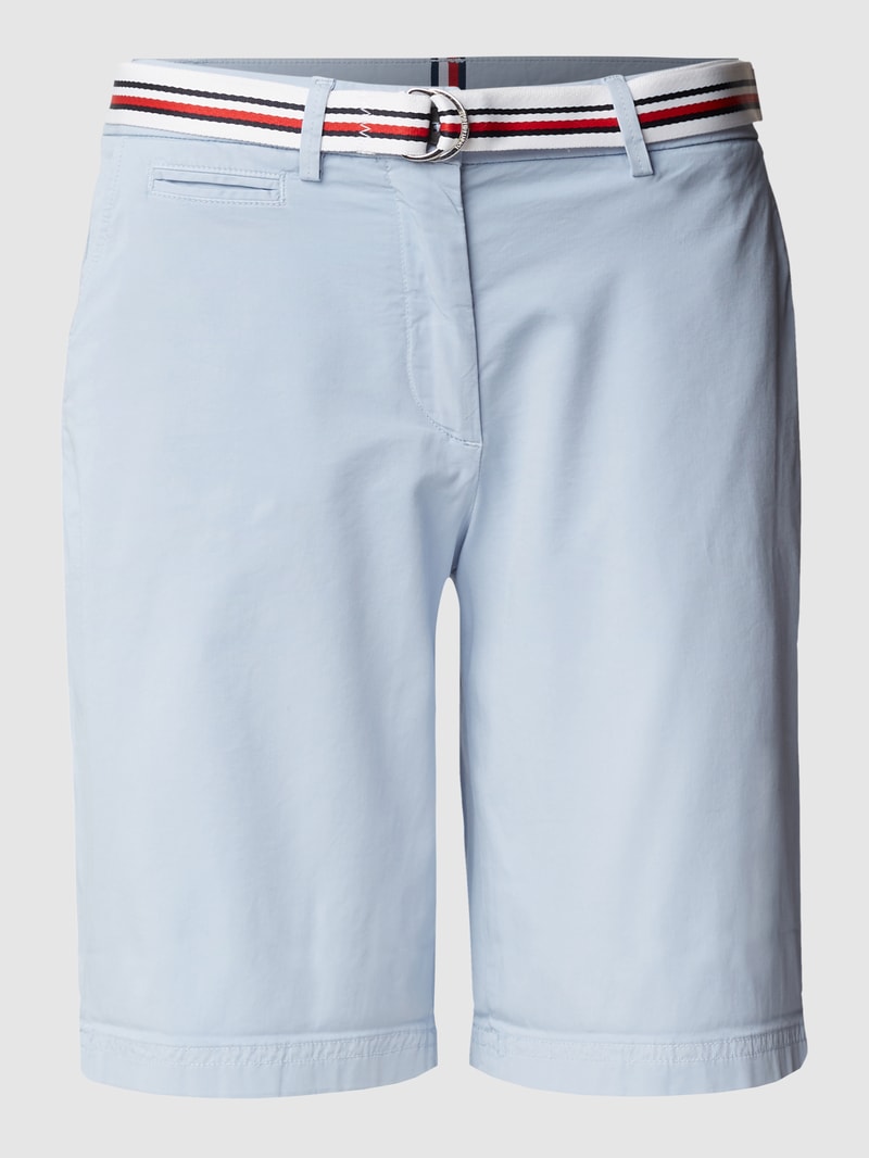 Bermudas mit Stoffgürtel in bleu