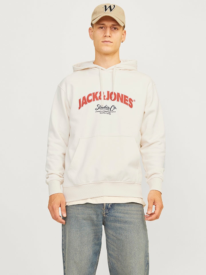 Jack & Jones Hoodie in Creme günstig kaufen