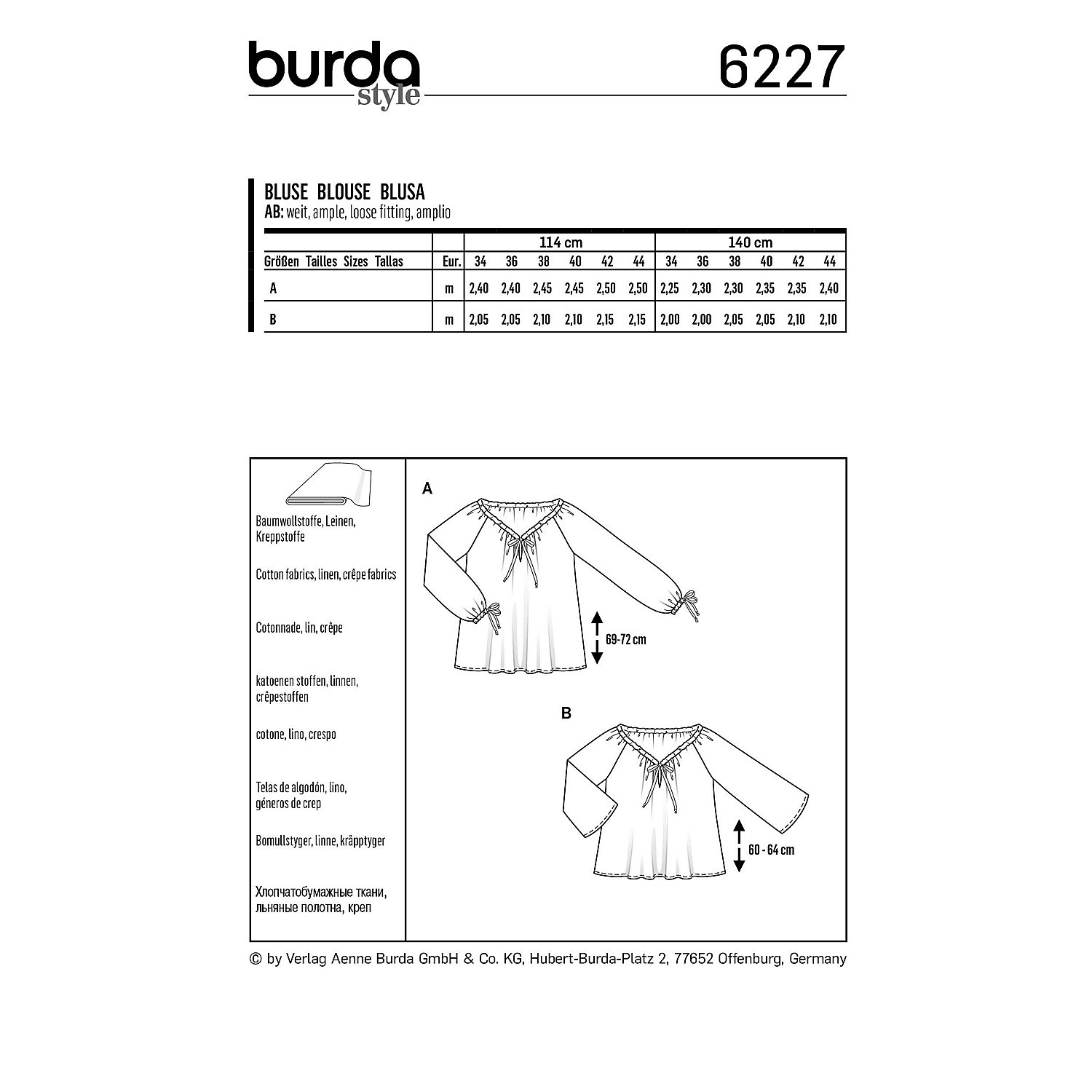 burda Schnitt 6227 