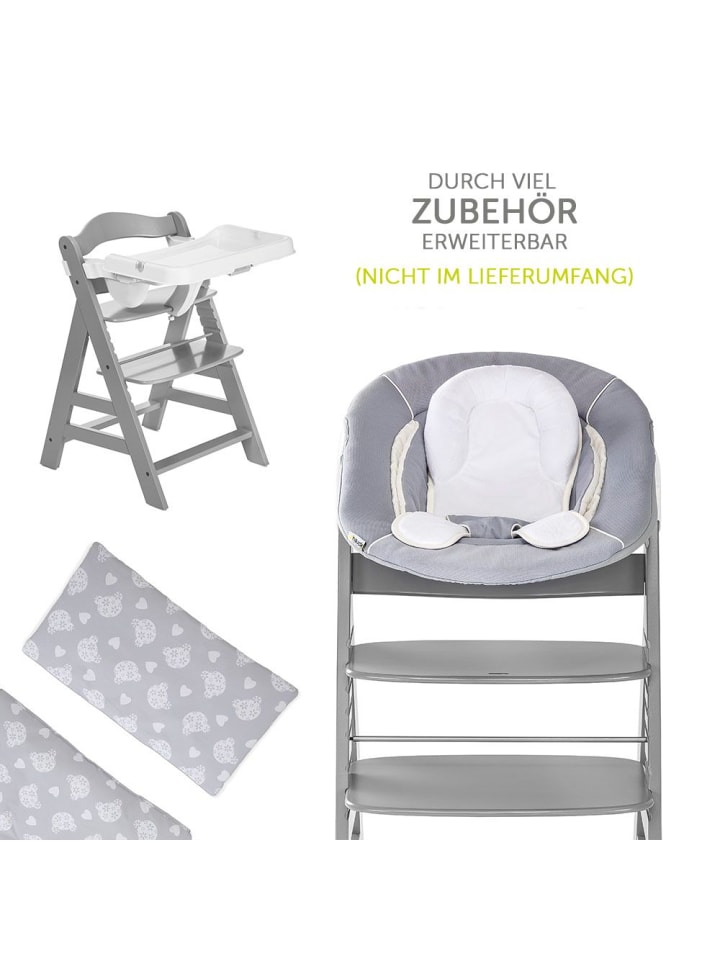 Hauck Hochstuhl Alpha Plus - Grey in grau günstig kaufen onesize