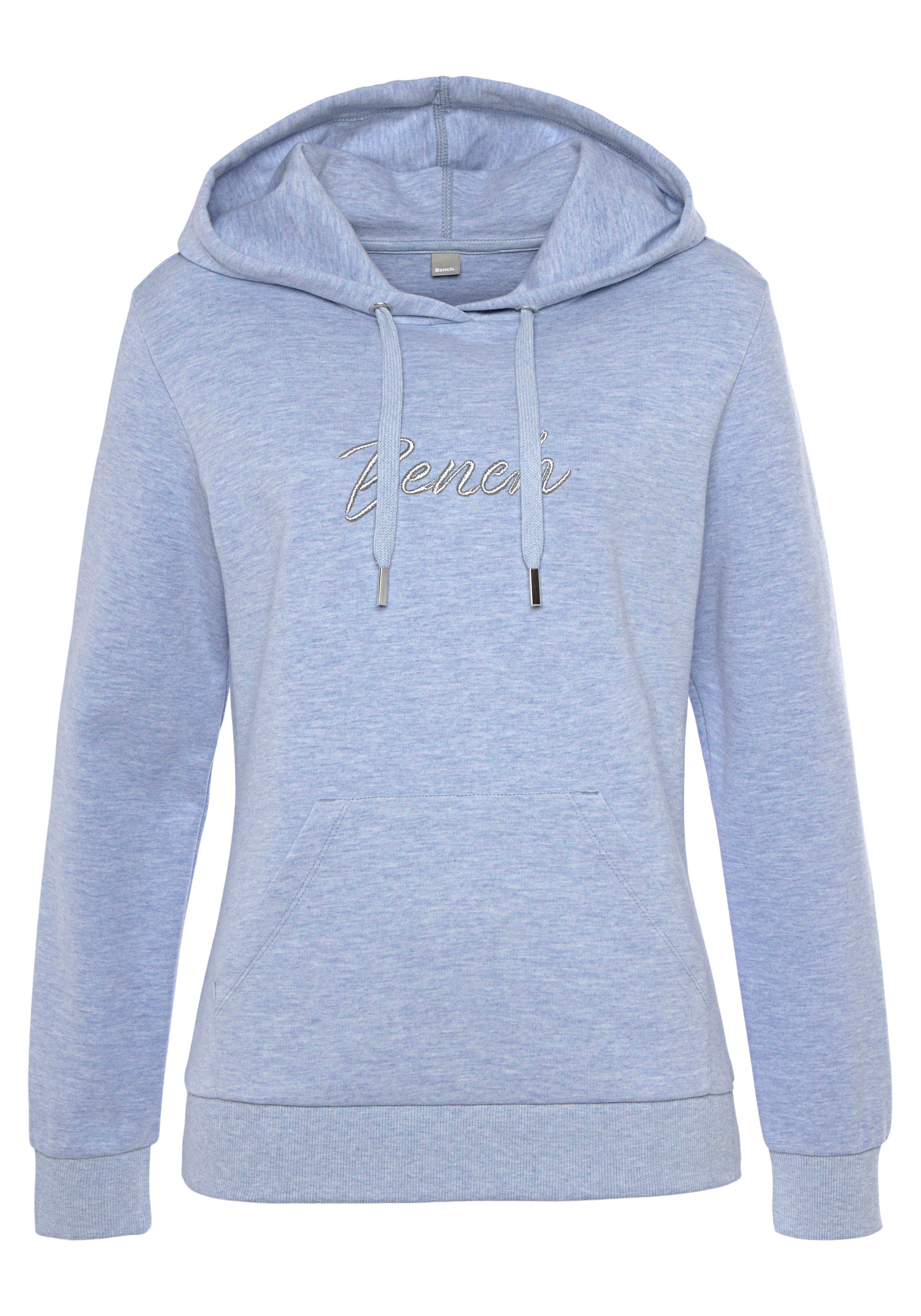 Bench. Loungewear Kapuzensweatshirt -Lounge Hoodie- mit glänzender Logostickerei, Loungewear, Loungeanzug