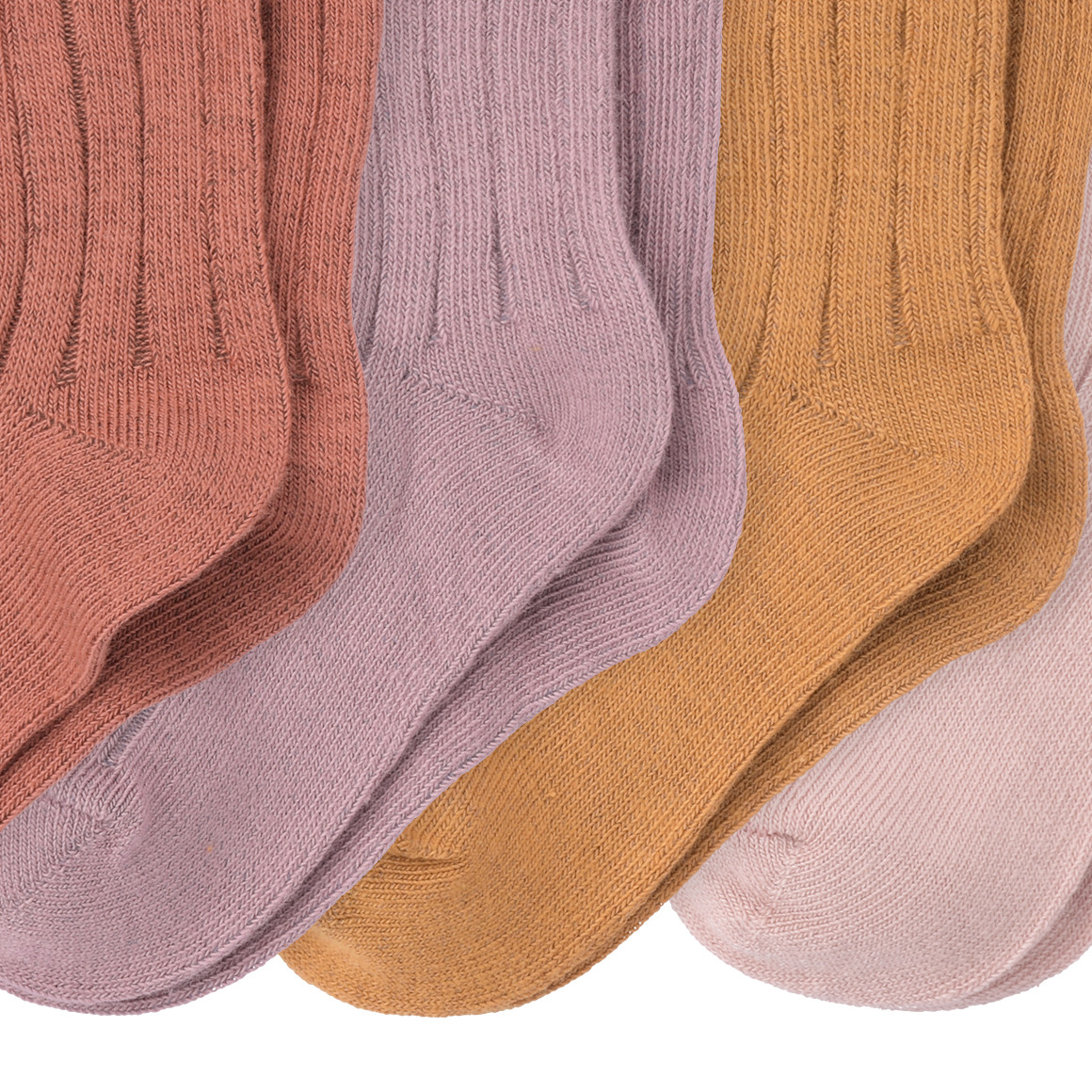 4 Paar Baby Socken mit Rippstruktur