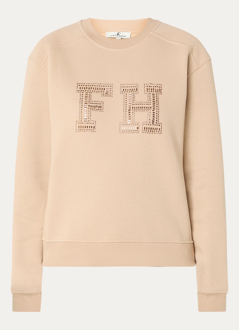 Fifth House  Faylee sweater met logo en strass