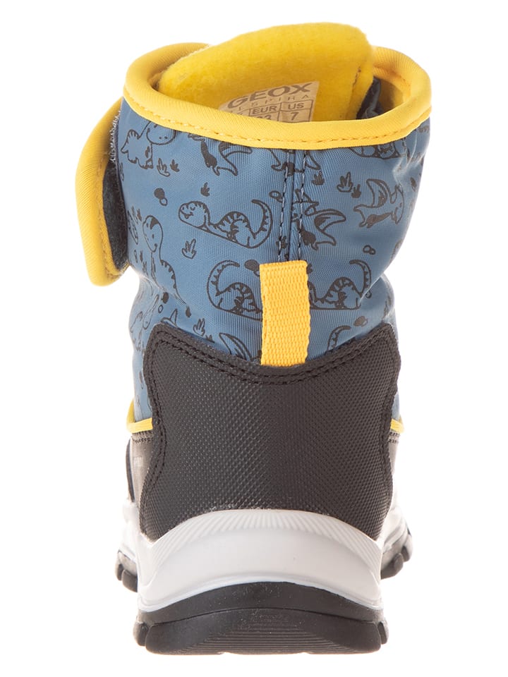 Geox Leder-Winterstiefel in Blau günstig kaufen