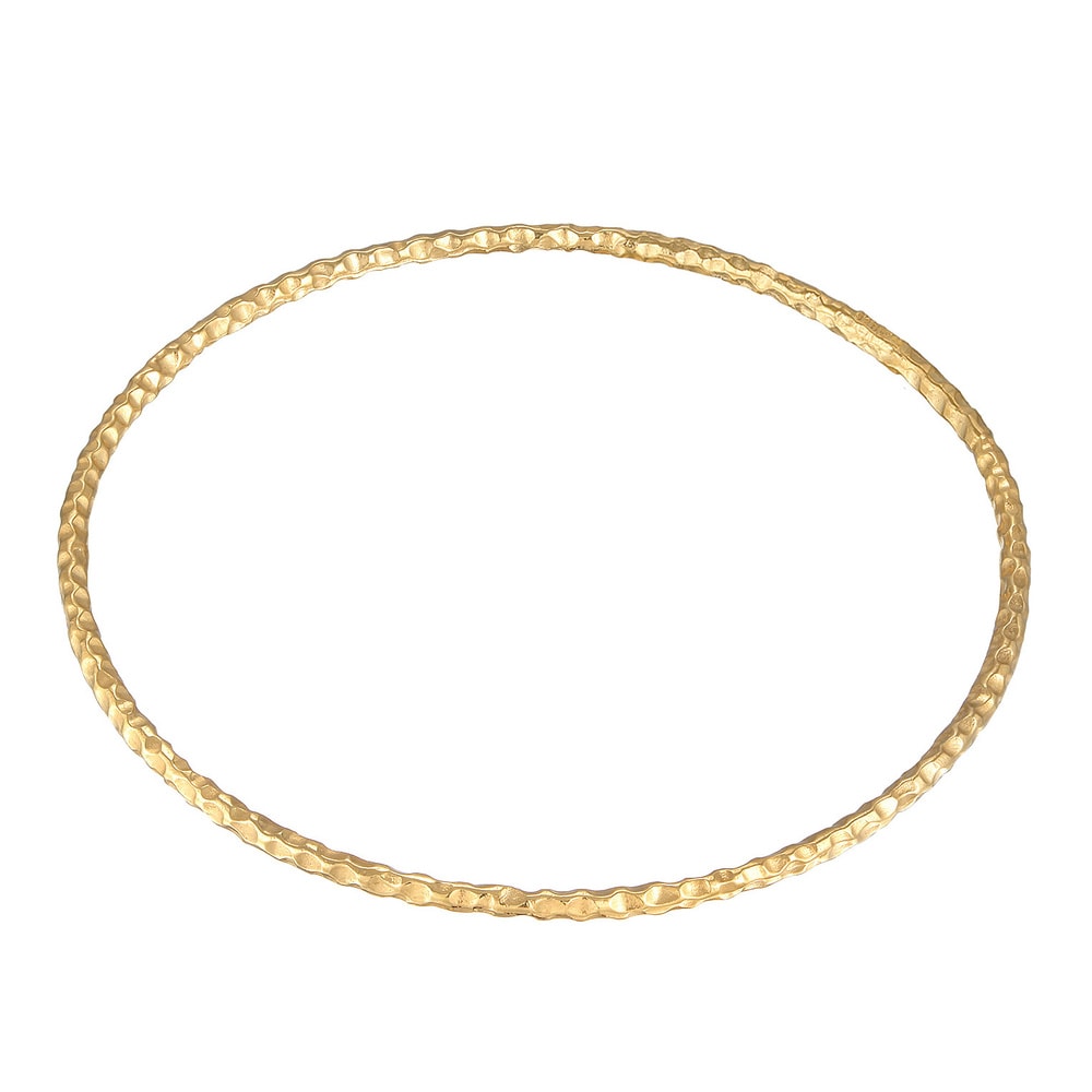 Elli Elli Bracelet Femmes Anneau de bras basique martelé en argent sterling 925 plaqué Bracelet