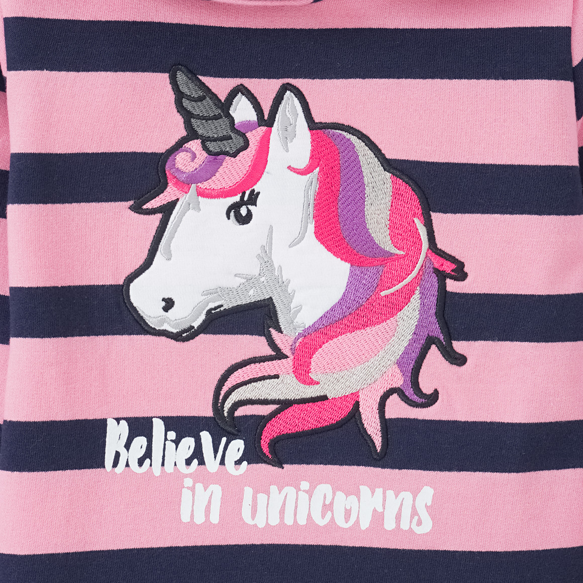 Mädchen Hoodie mit Einhorn-Applikation