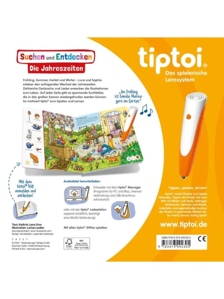 Ravensburger tiptoi® Suchen und Entdecken: Die Jahreszeiten günstig kaufen onesize