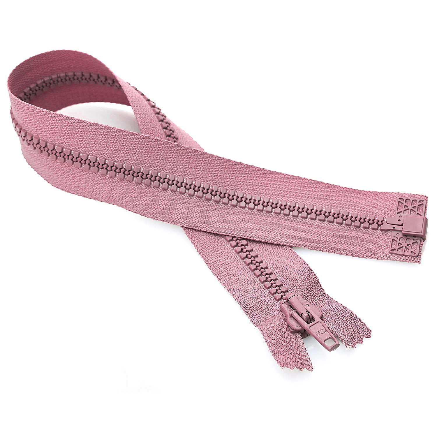buttinette Reißverschluss mit Kunststoffkrampe in 5,8 mm, rosa, teilbar