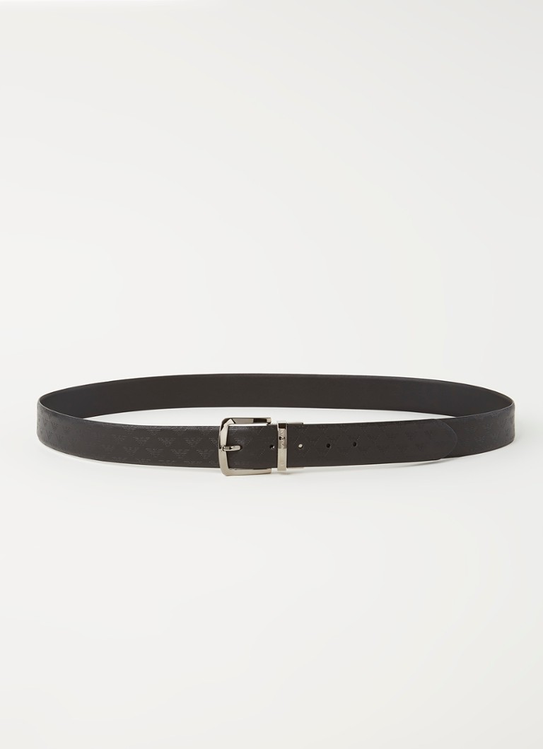Ceinture en cuir Emporio Armani avec logo imprimé