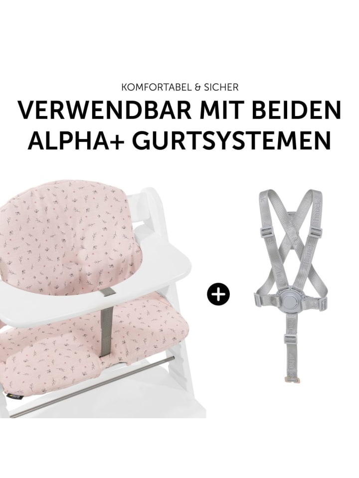Hauck Sitzkissen / Hochstuhlauflage für Alpha Hochstuhl - in rosa,grau günstig kaufen onesize