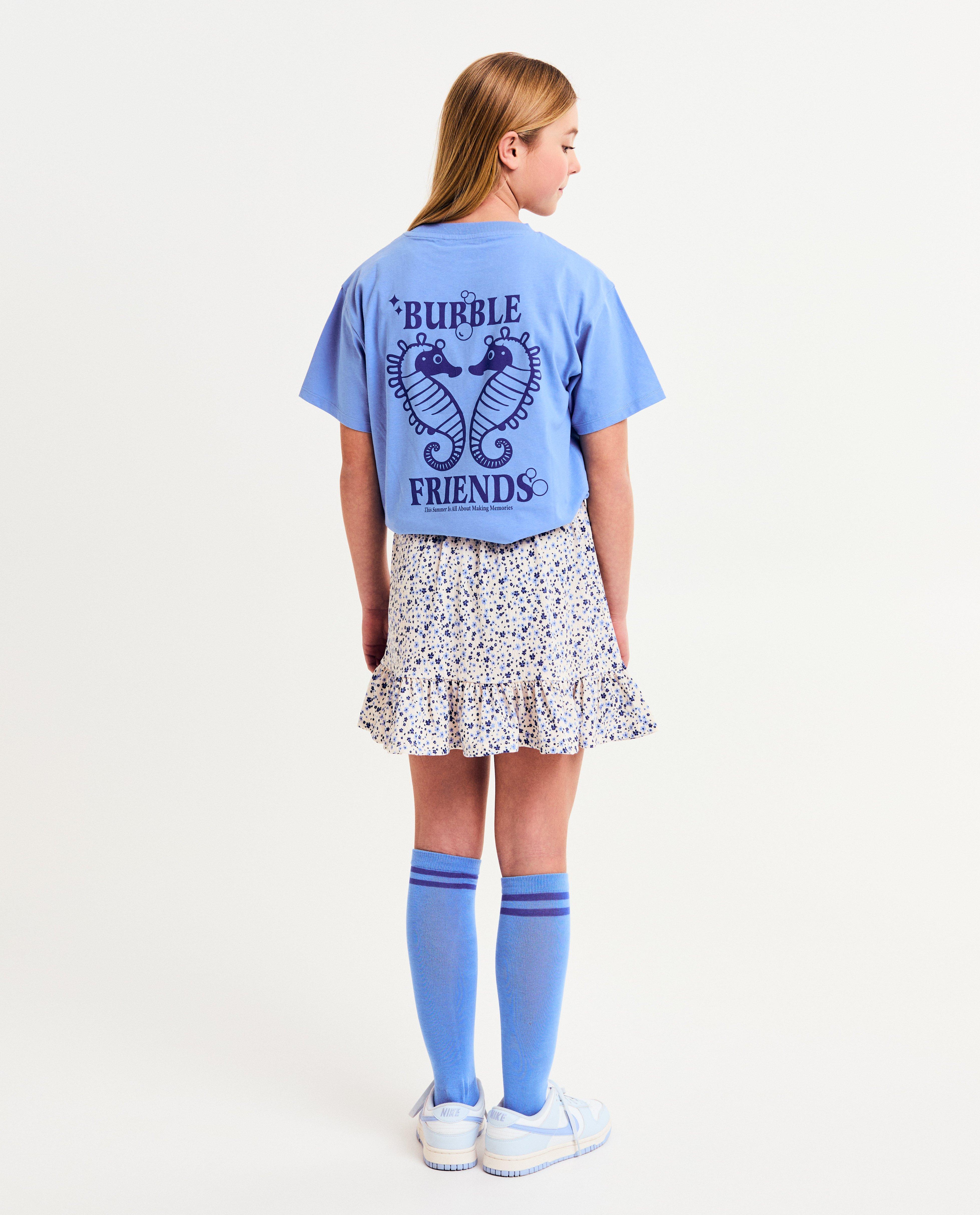 Tricou Besties cu imprimeu albastru pe spate