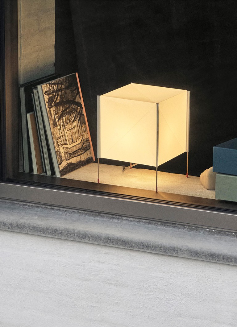 Siena papīra kuba grīdas lampa 36 x 36 cm
