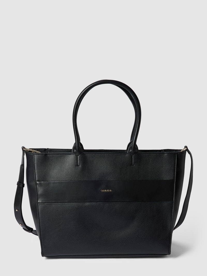 Shopper mit Label-Detail Modell 'DAILY DRESSED' in schwarz