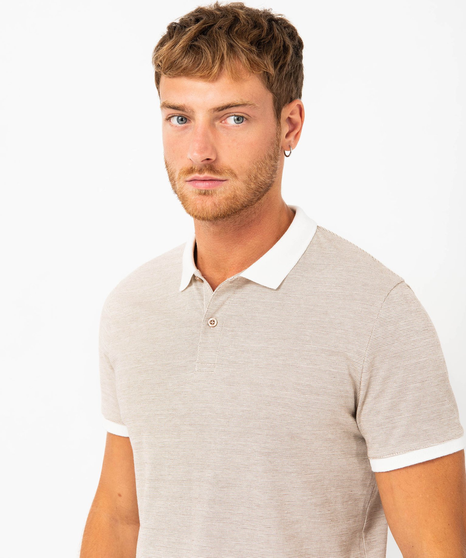 Polo manches courtes en maille piquée homme blanc | GEMO