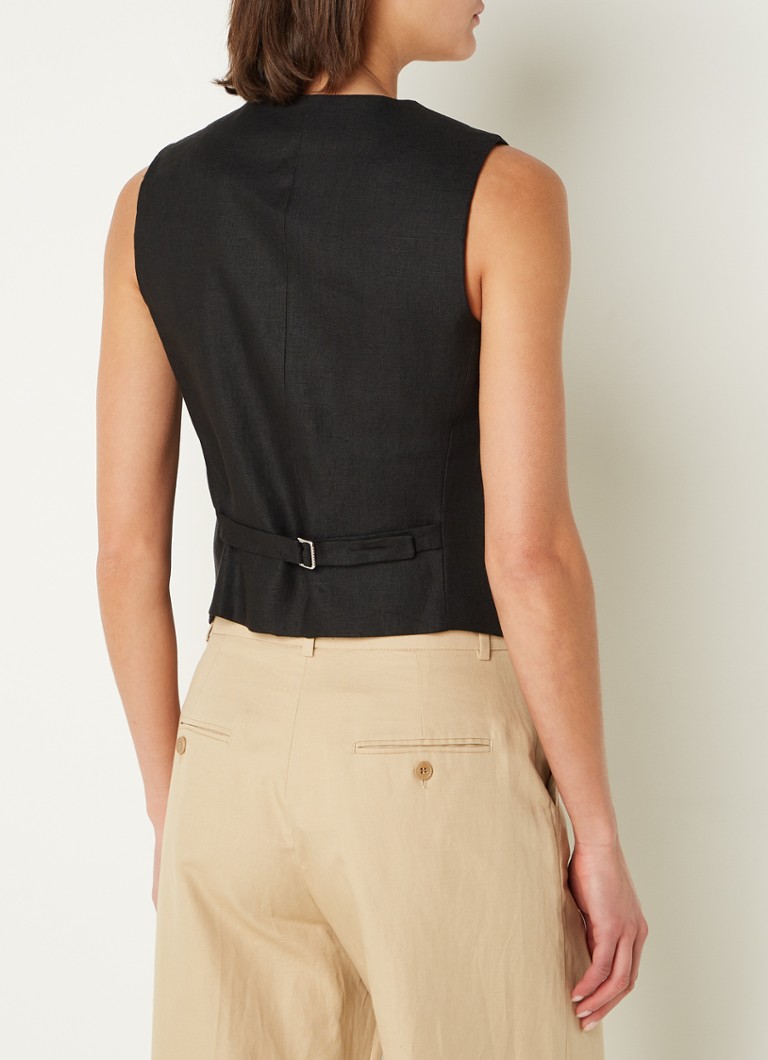 Kamizelka lniana MaxMara Pacche
