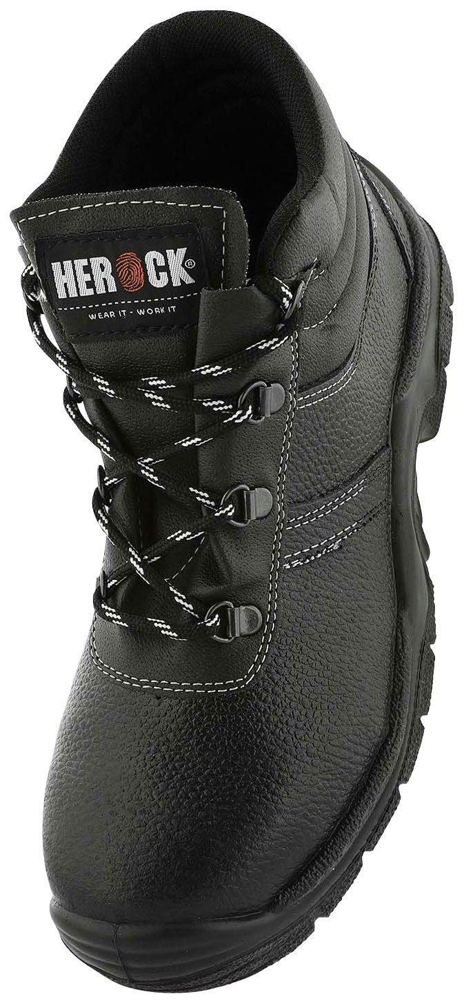 Herock Roma High Steel S3 Schuhe Sicherheitsschuh echtes Leder, durchtrittschutz, rutschhemmend, weit