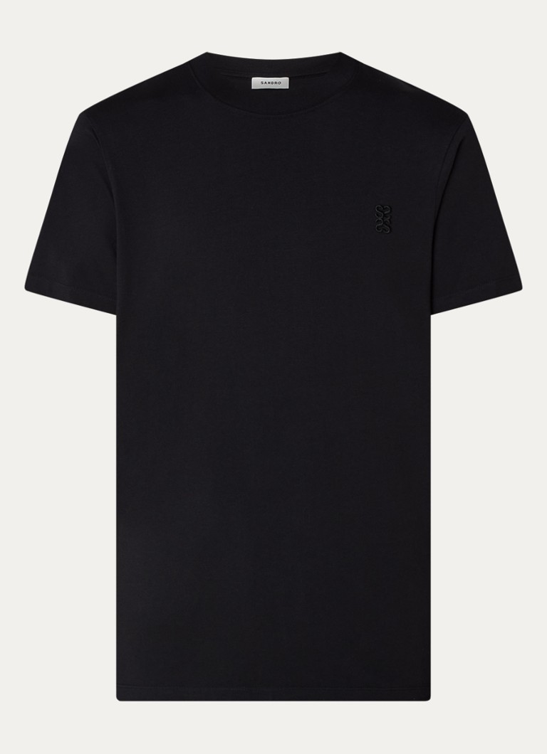 Sandro  T-shirt met logoborduring