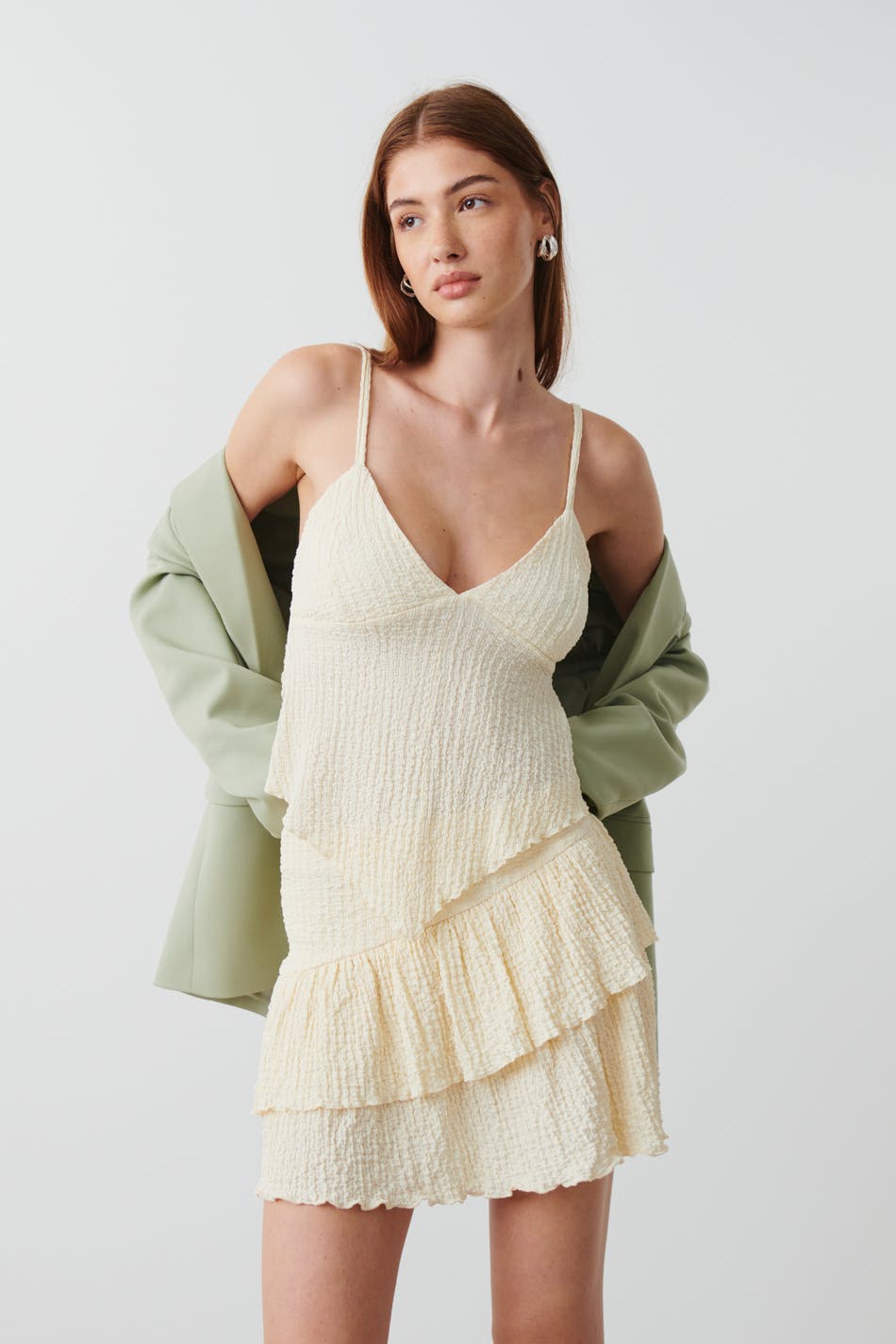 Structured mini skirt