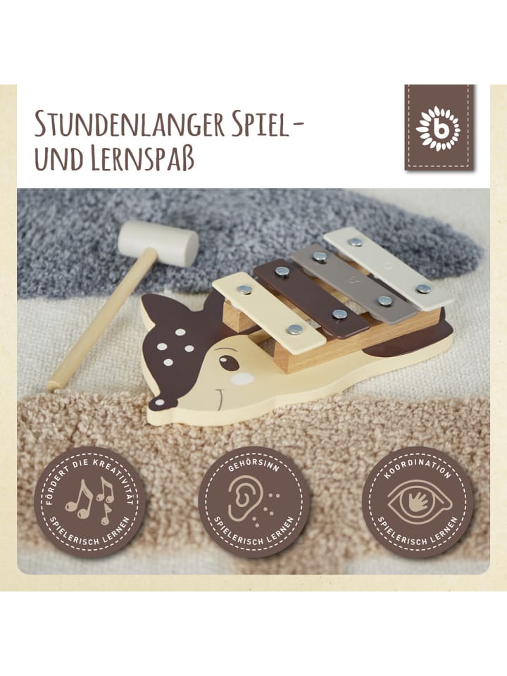 Bieco Spielwaren Xylophon Reh - ab 12 Monate in Braun günstig kaufen onesize