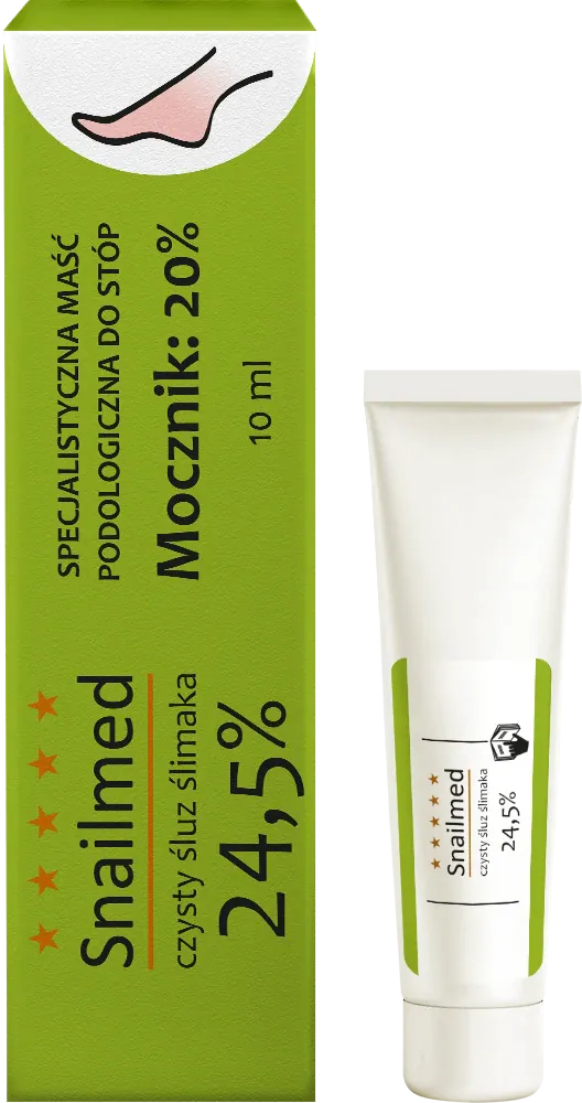 Snailmed fugtgivende fodplejesalve med snegleslim og urinstof, 10 ml