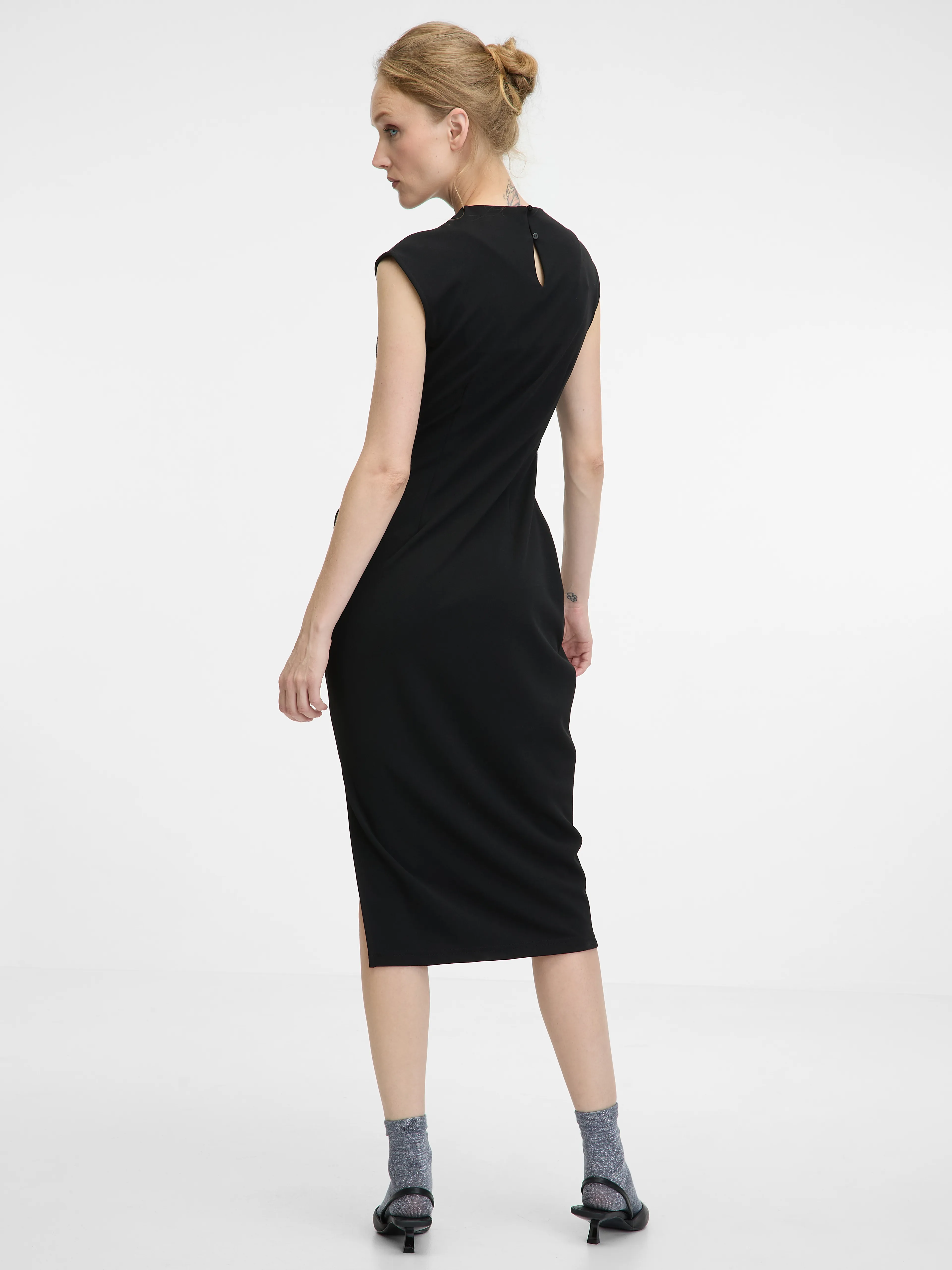 Schwarzes Damen-Midikleid ORSAY